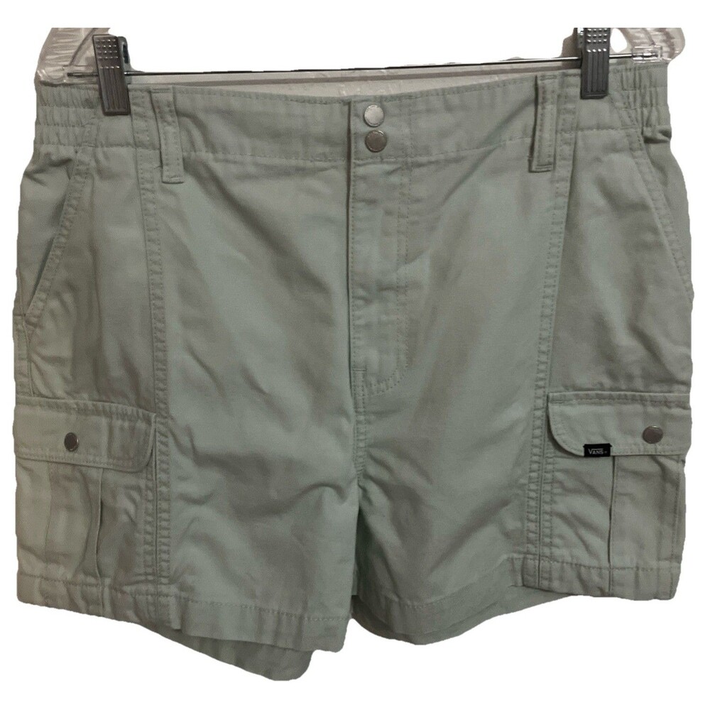 Vans Shorts L Women Light Green 34” Cargo Minimalist Gorpcore Stretch Waist